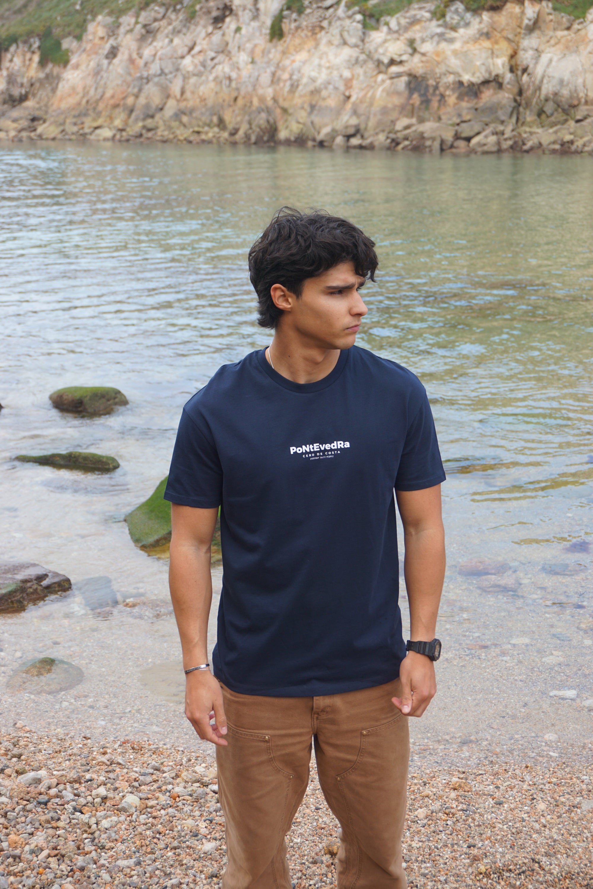 CAMISETA MARINO/BLANCO "PONTEVEDRA"